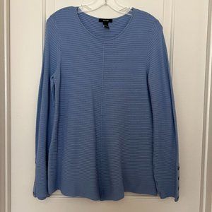 Alfani Textured Blue Women’s Long Sleeve Top Size Medium